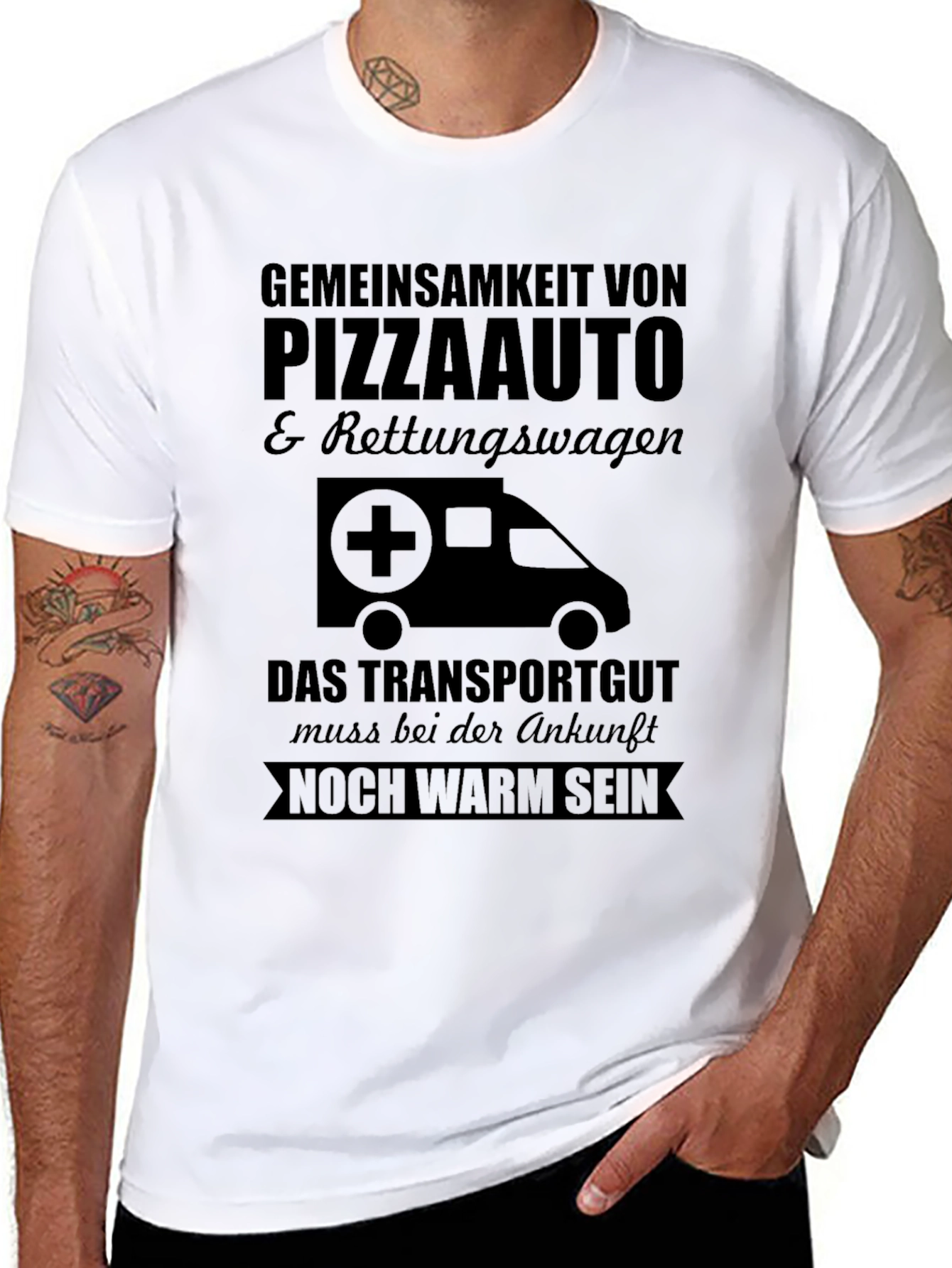 Pizza Ambulance T-Shirt - Must Arrive Warm