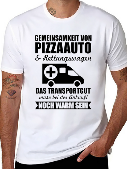 Pizza Ambulance T-Shirt - Must Arrive Warm
