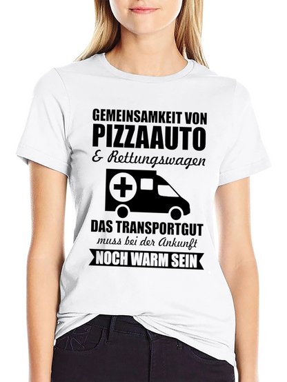 Pizza Ambulance T-Shirt - Must Arrive Warm