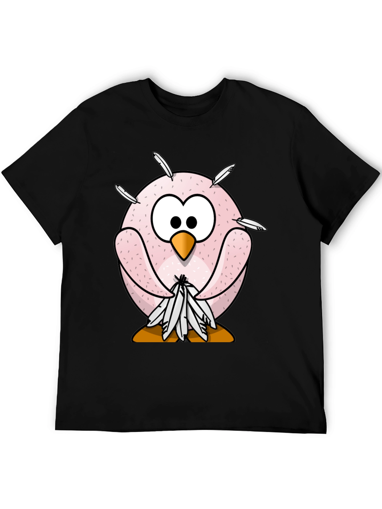 Funny Cartoon Owl T-Shirt - Quirky Bird Design