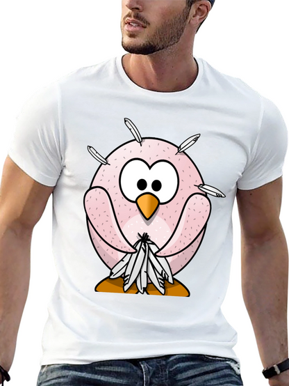 Funny Cartoon Owl T-Shirt - Quirky Bird Design
