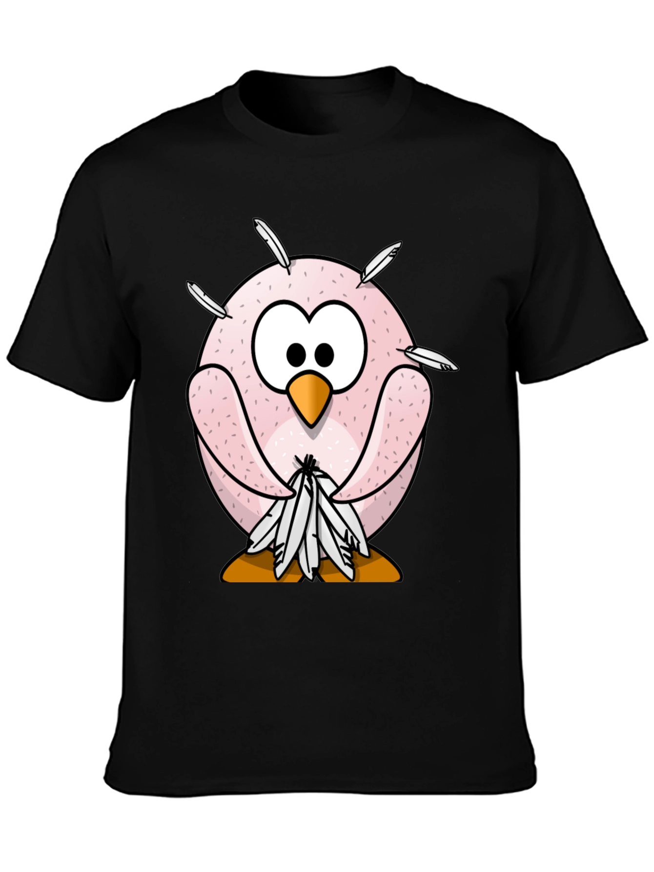 Funny Cartoon Owl T-Shirt - Quirky Bird Design