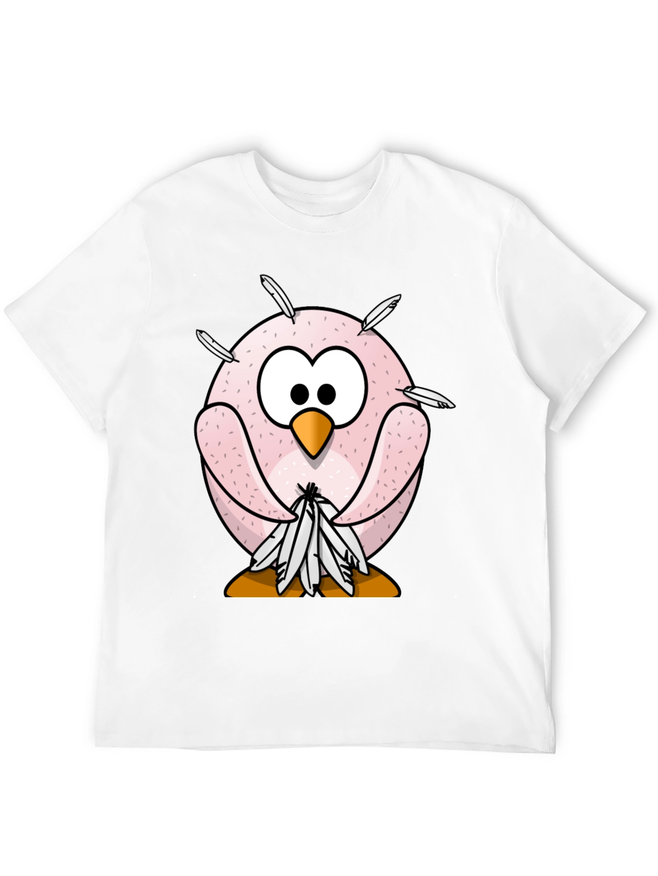 Funny Cartoon Owl T-Shirt - Quirky Bird Design