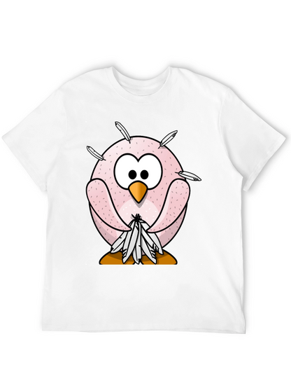 Funny Cartoon Owl T-Shirt - Quirky Bird Design