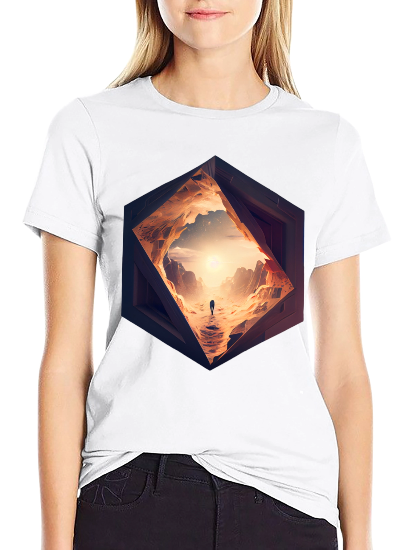 Abstract Desert Portal Graphic Tee