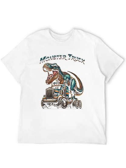Monster Truck Dinosaur Graphic Tee