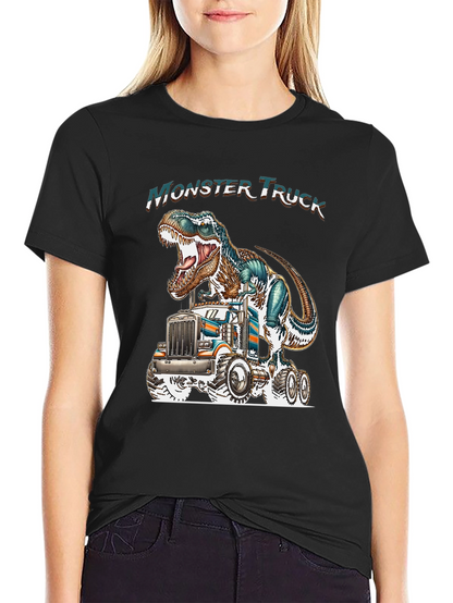 Monster Truck Dinosaur Graphic Tee