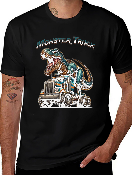 Monster Truck Dinosaur Graphic Tee
