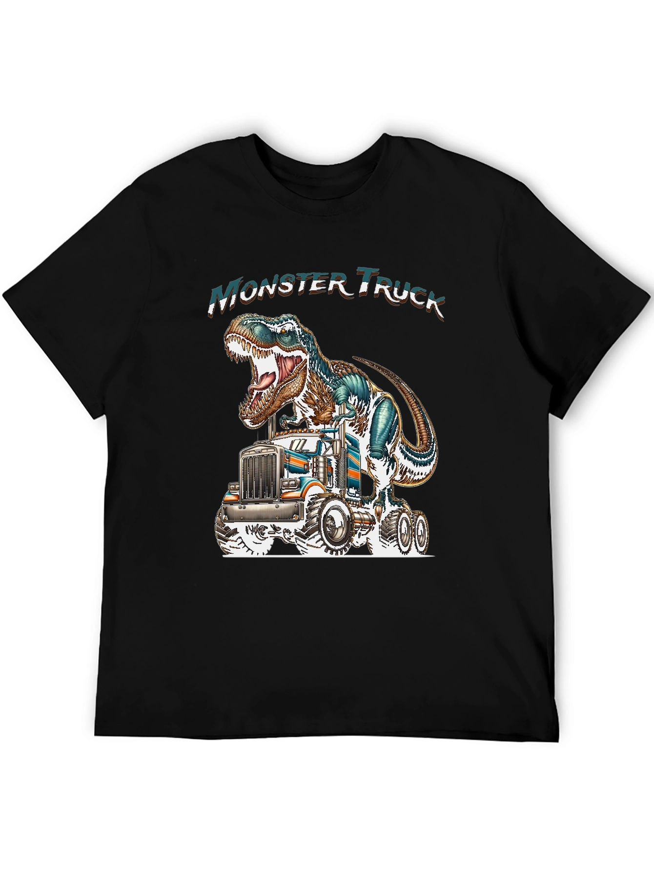 Monster Truck Dinosaur Graphic Tee
