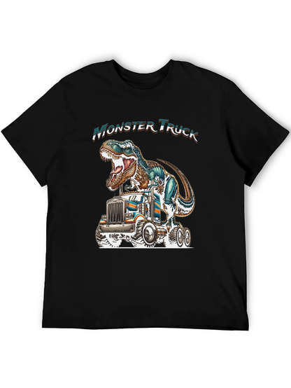 Monster Truck Dinosaur Graphic Tee