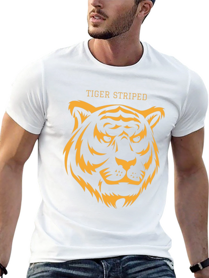 Tiger Striped Graphic T-Shirt - Black