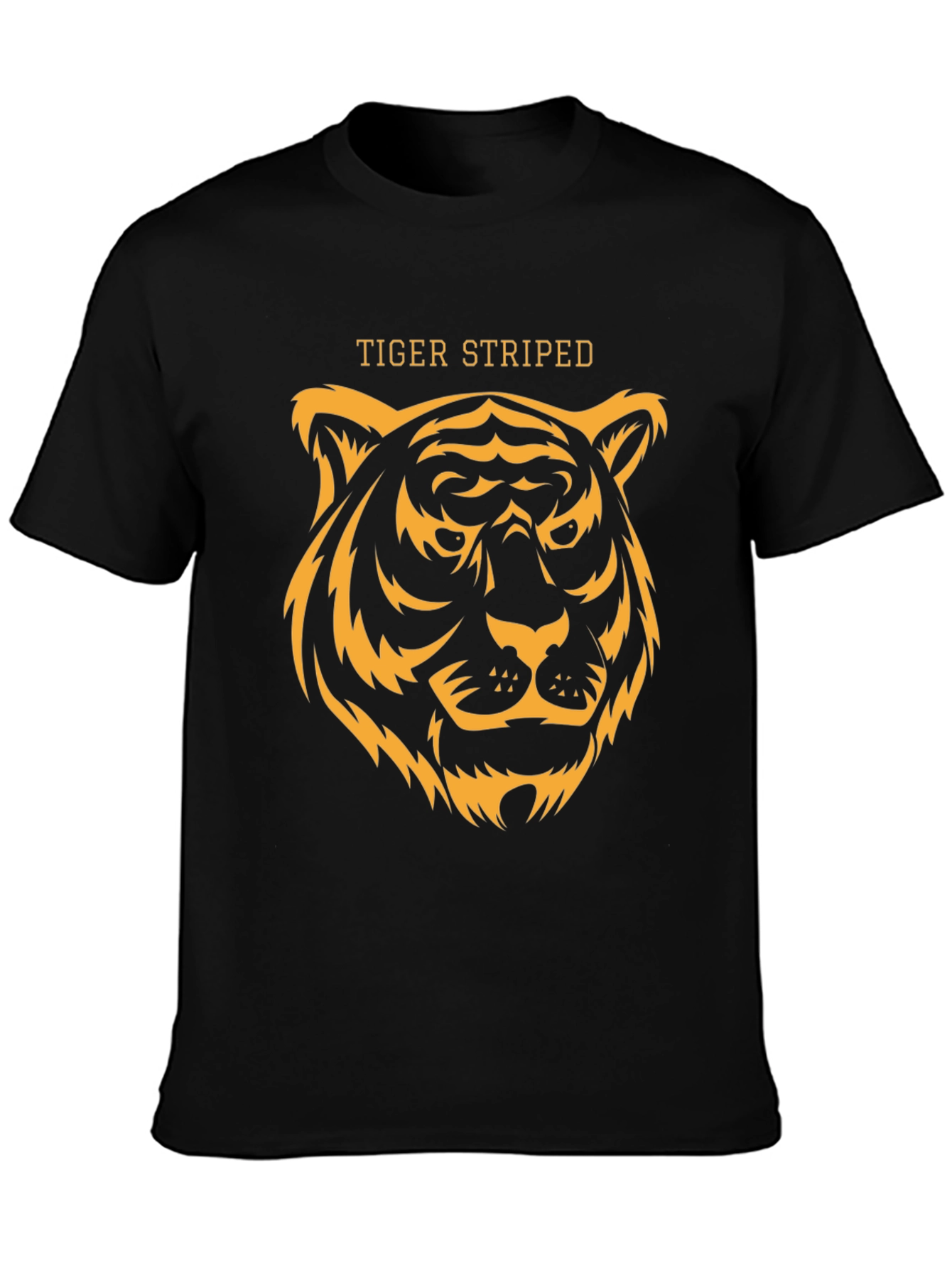 Tiger Striped Graphic T-Shirt - Black