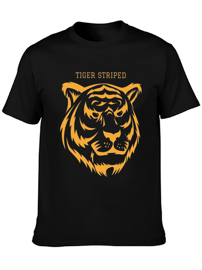 Tiger Striped Graphic T-Shirt - Black