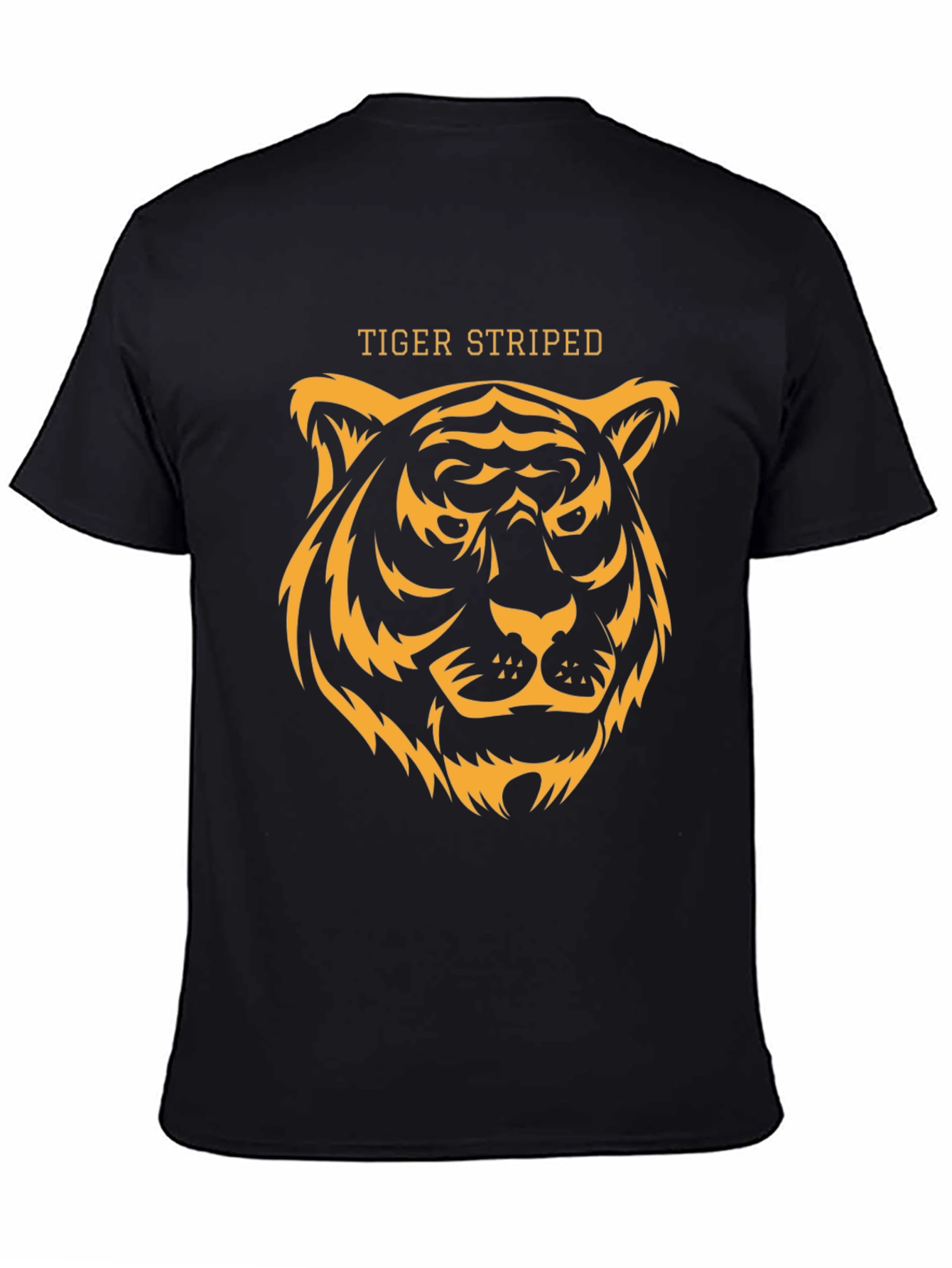 Tiger Striped Graphic T-Shirt - Black