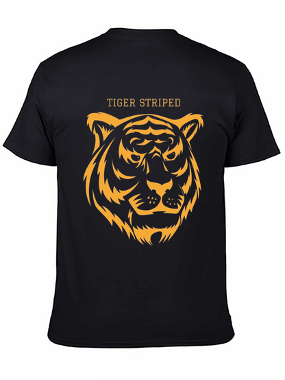 Tiger Striped Graphic T-Shirt - Black