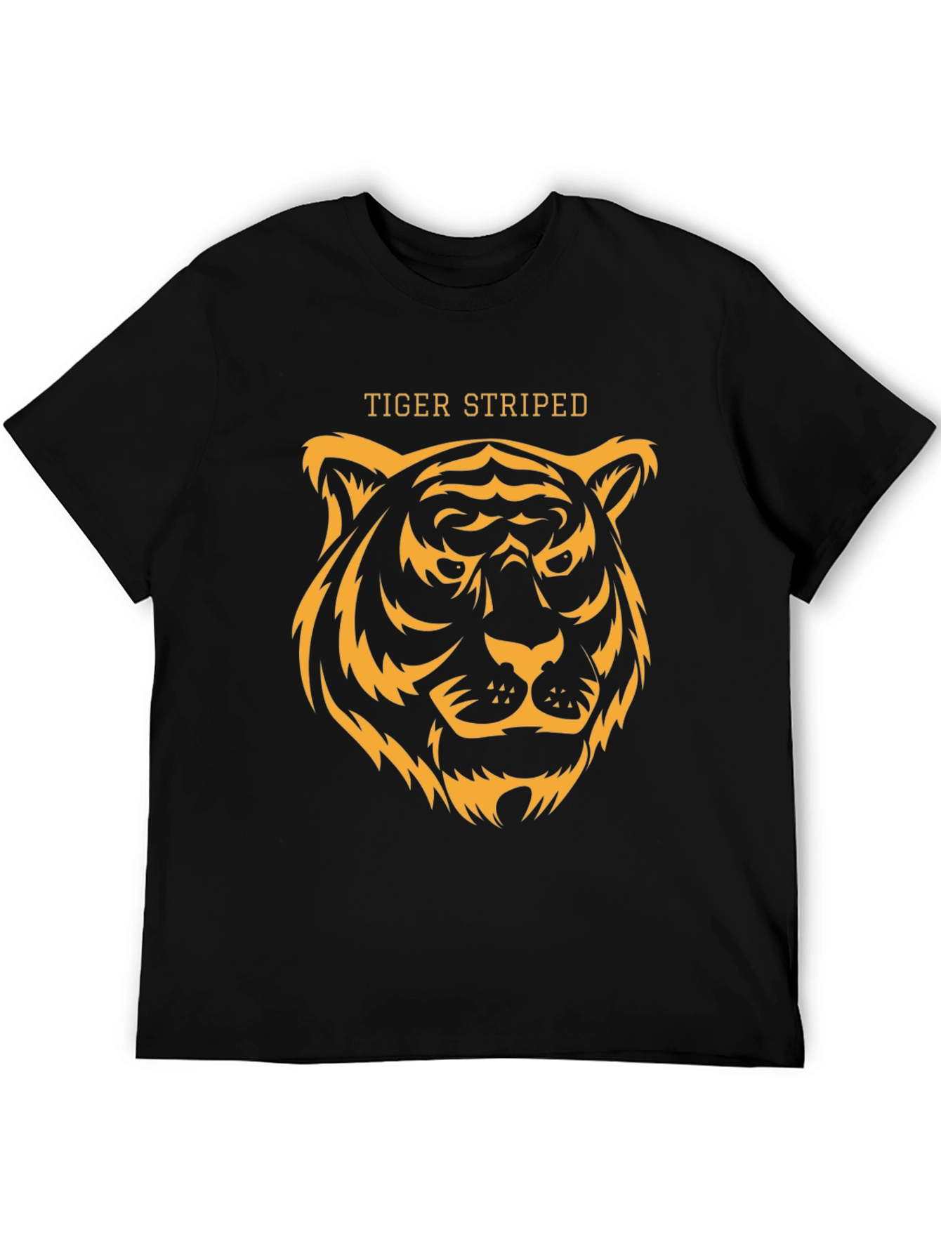 Tiger Striped Graphic T-Shirt - Black