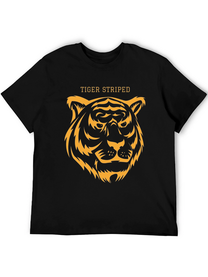 Tiger Striped Graphic T-Shirt - Black