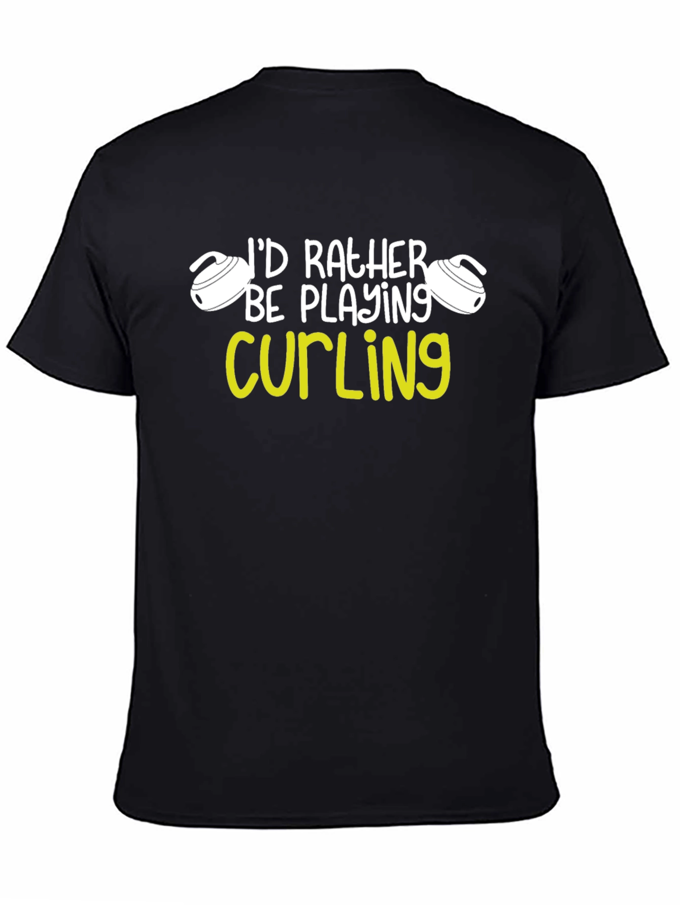 Curling Player Graphic Tee - Id Rather Be Curling