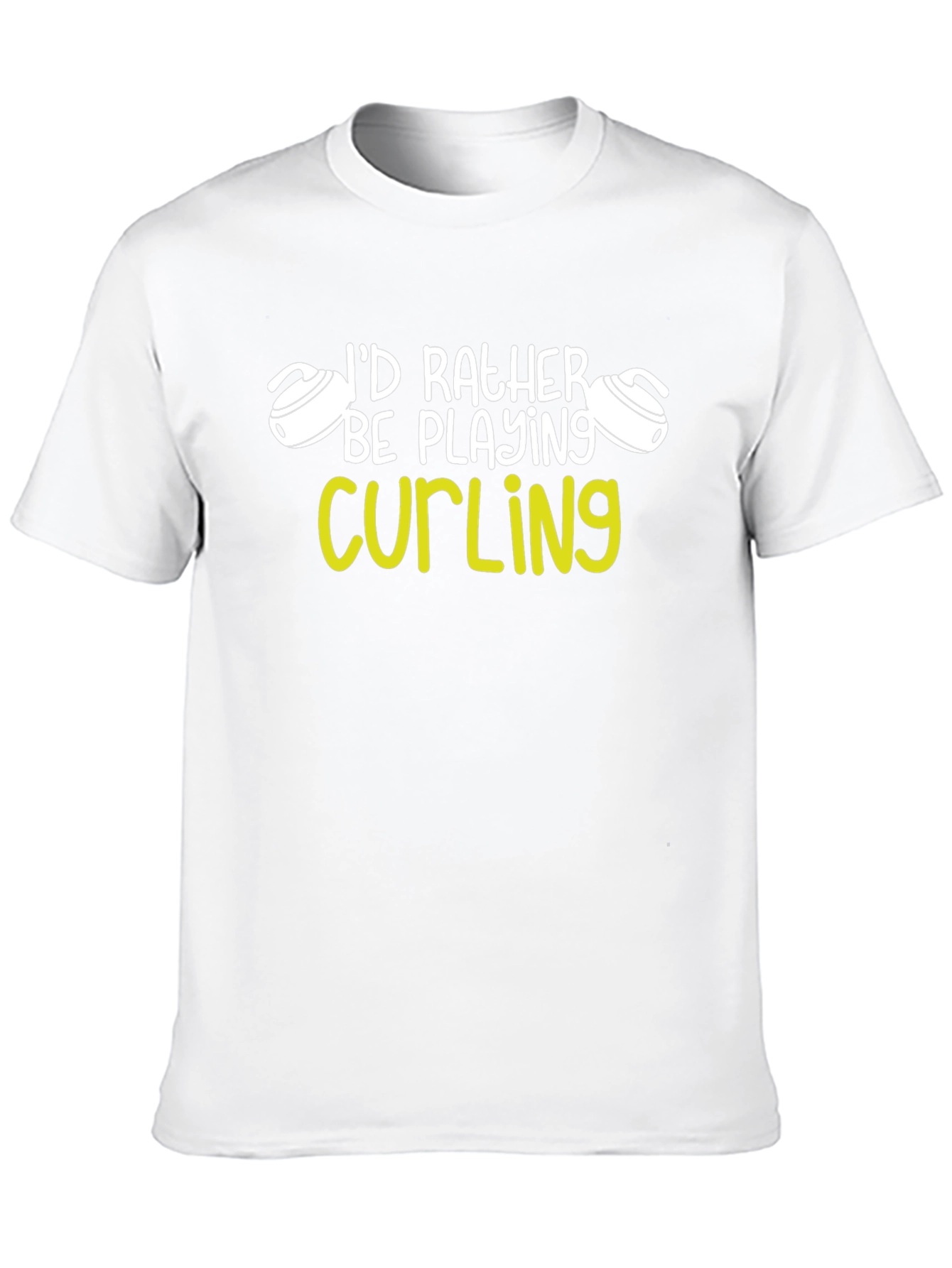 Curling Player Graphic Tee - Id Rather Be Curling