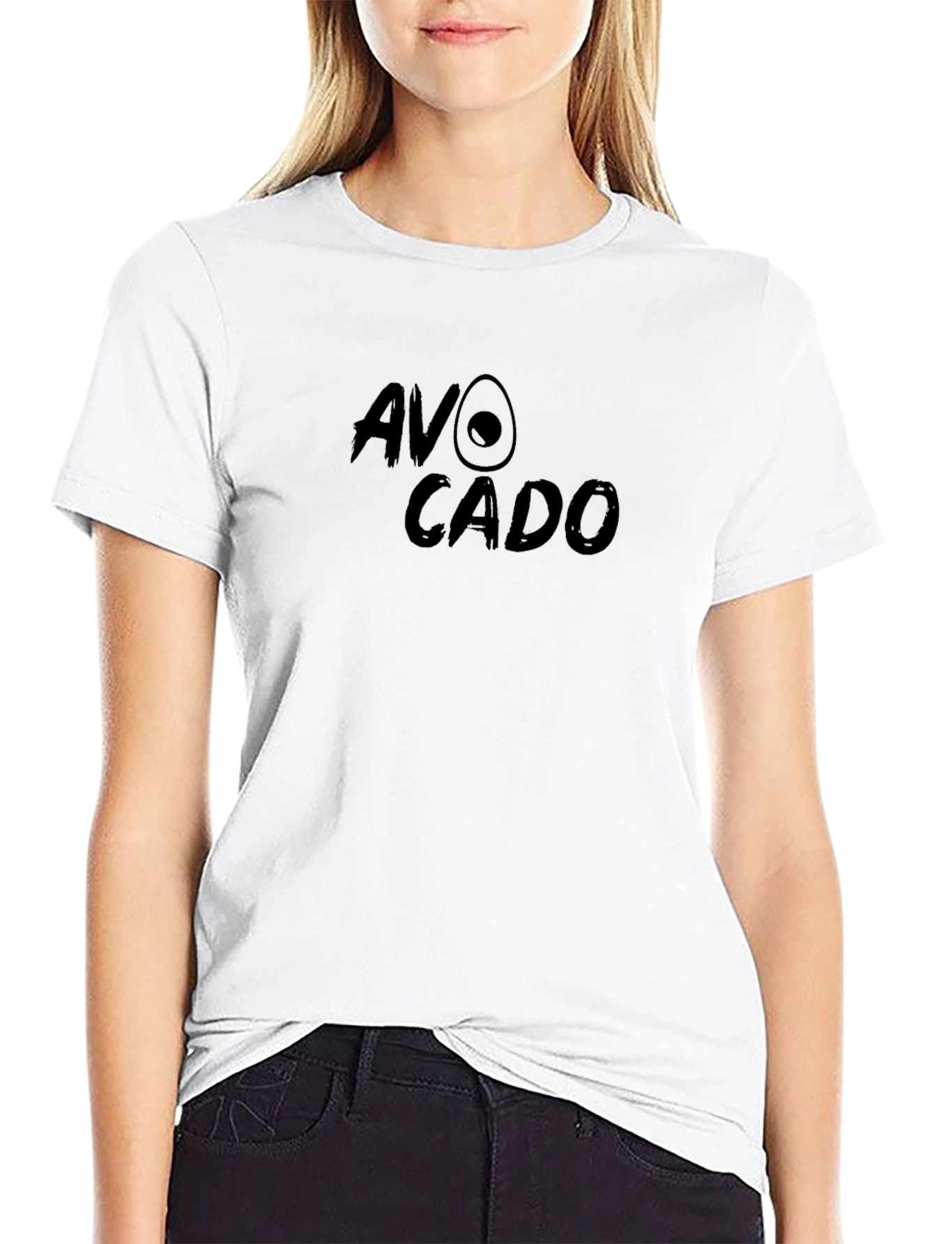 Avocado Graphic Print Black Tee