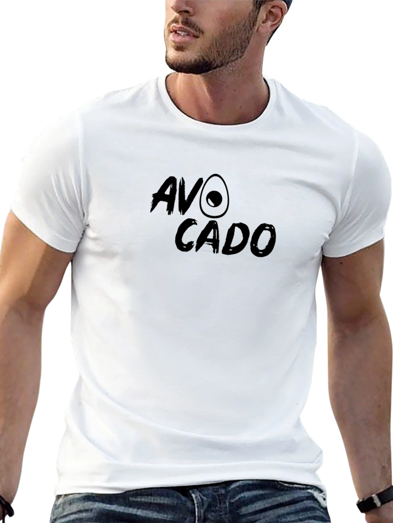Avocado Graphic Print Black Tee