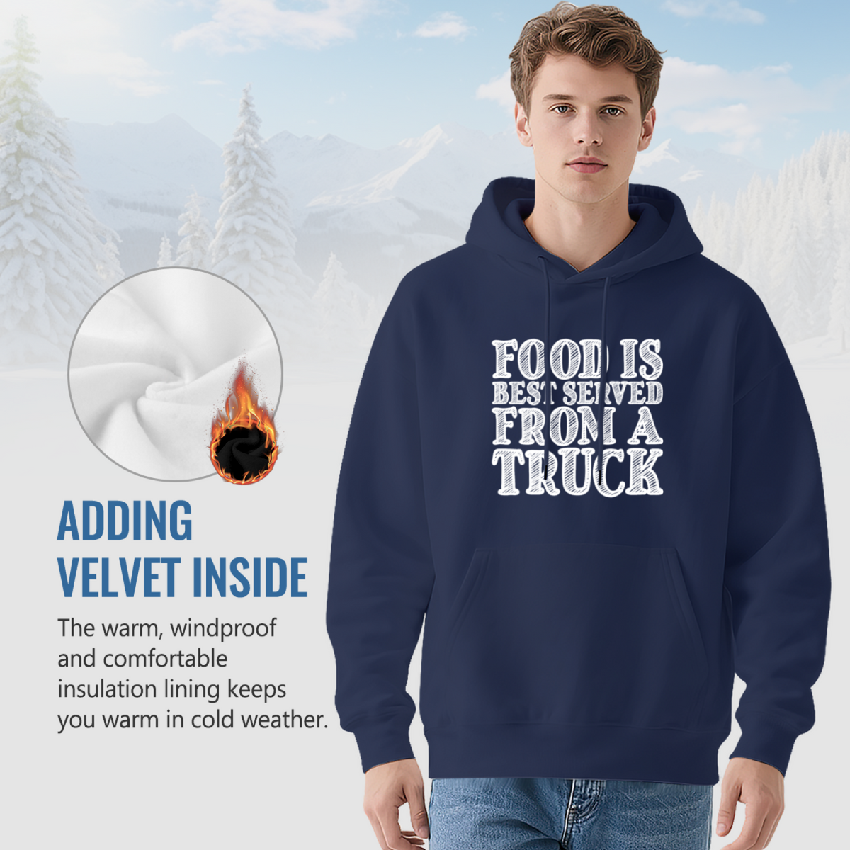 Trendy Hooded Sweatshirt - Trucker Life