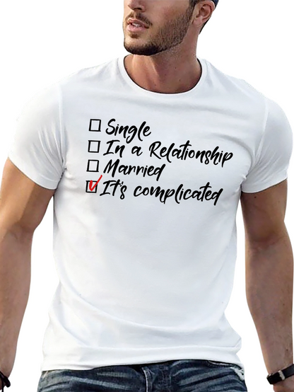 Its Complicated T-Shirt - Funny Relationship Status Tee