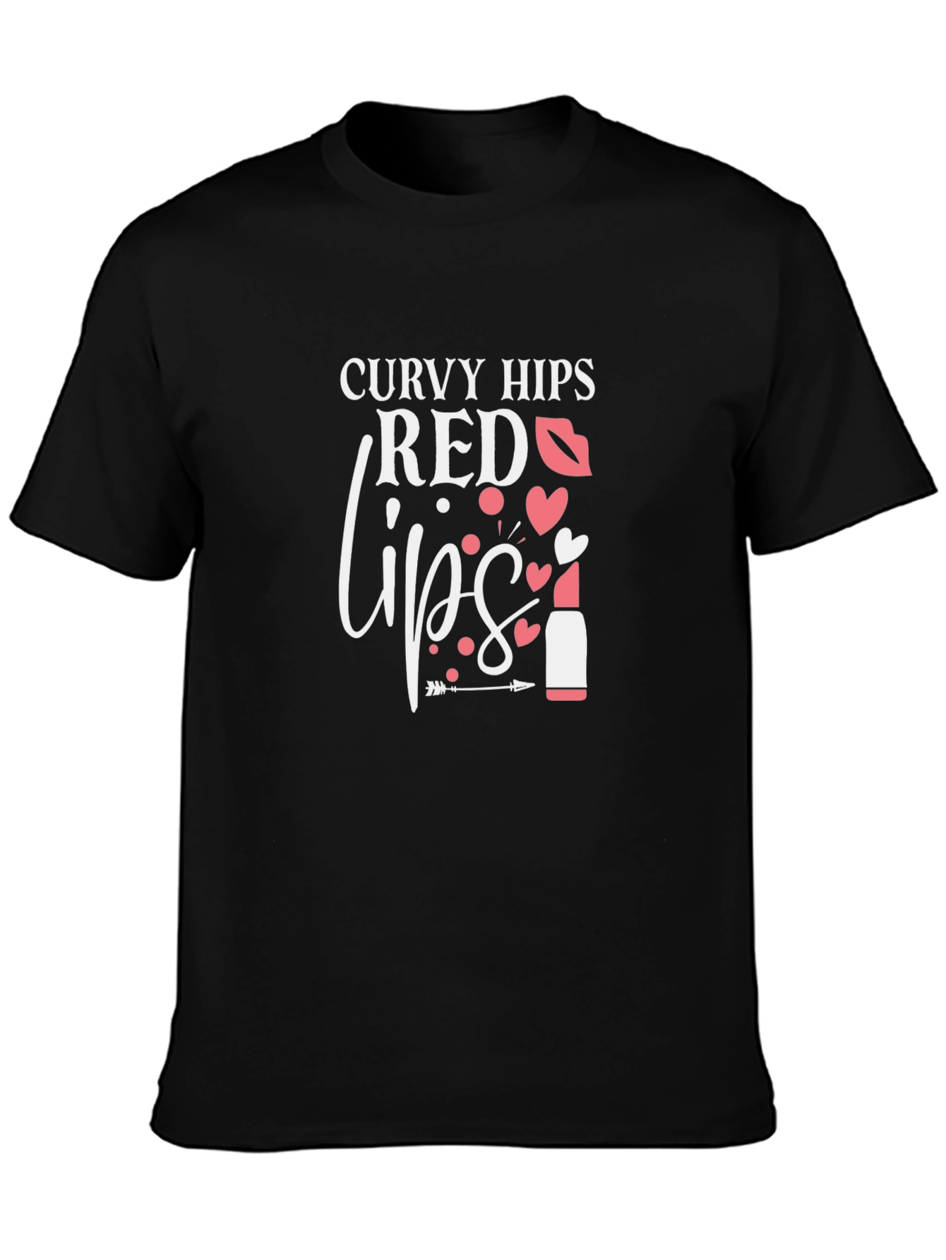 Curvy Hips Red Lips Graphic Tee