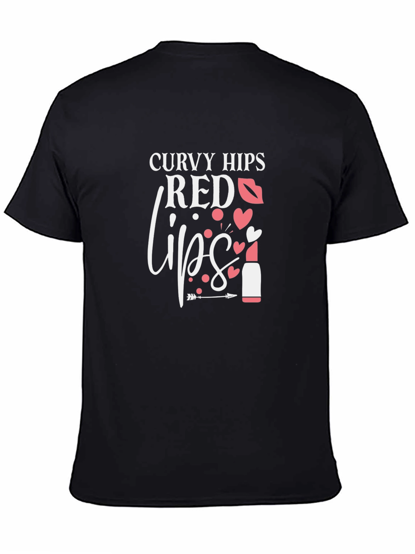 Curvy Hips Red Lips Graphic Tee