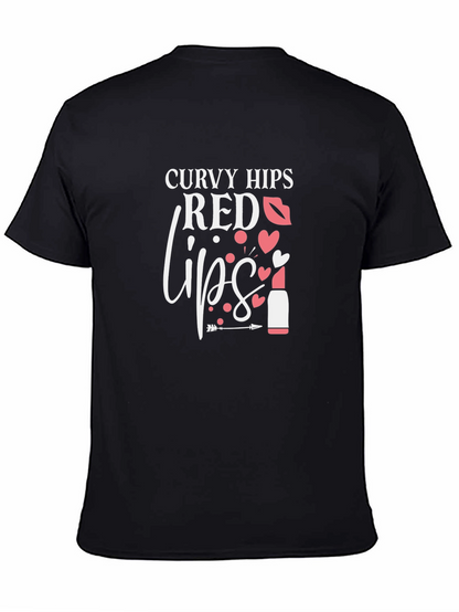 Curvy Hips Red Lips Graphic Tee
