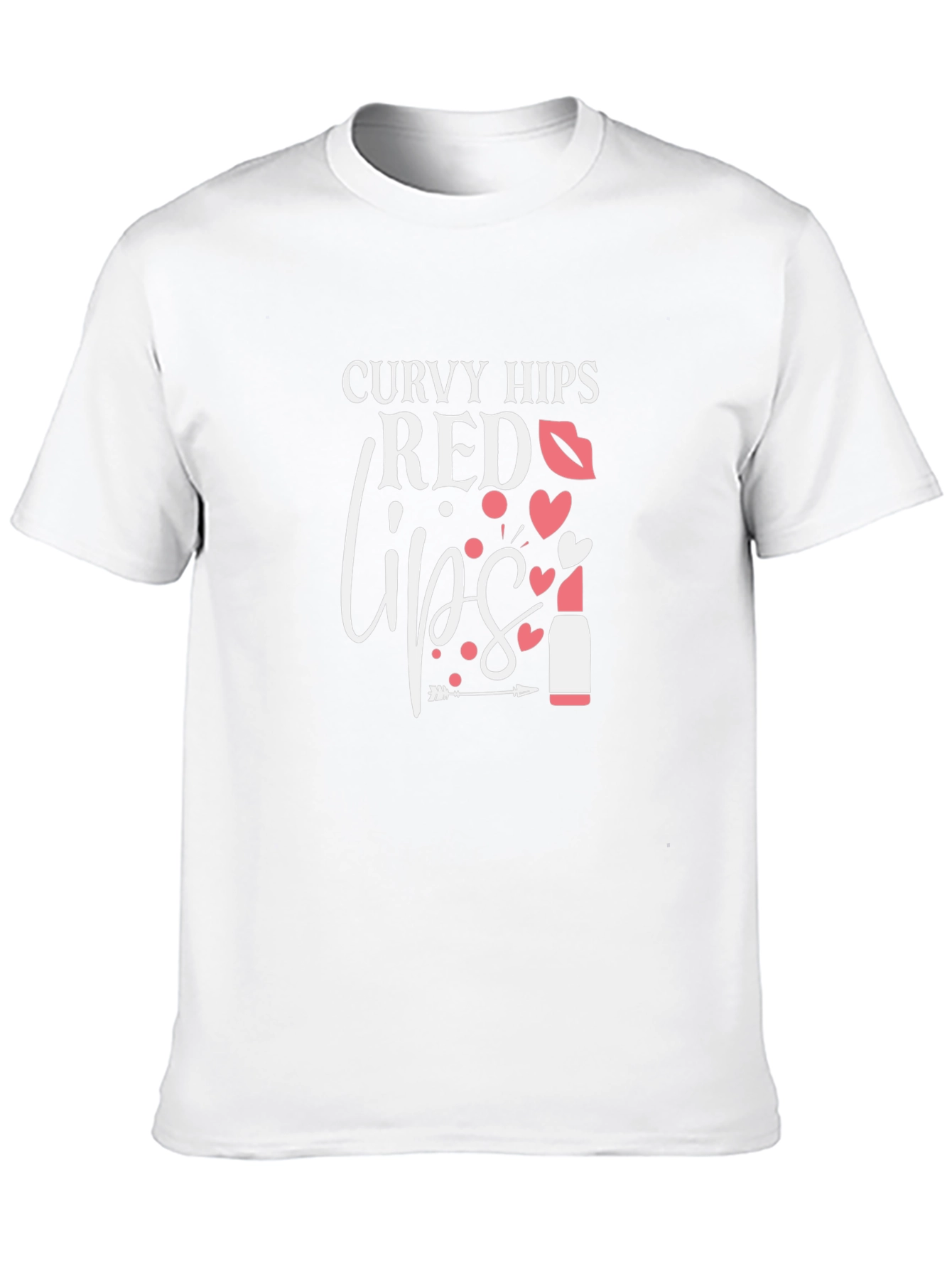 Curvy Hips Red Lips Graphic Tee
