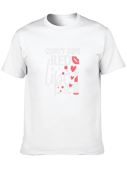 Curvy Hips Red Lips Graphic Tee