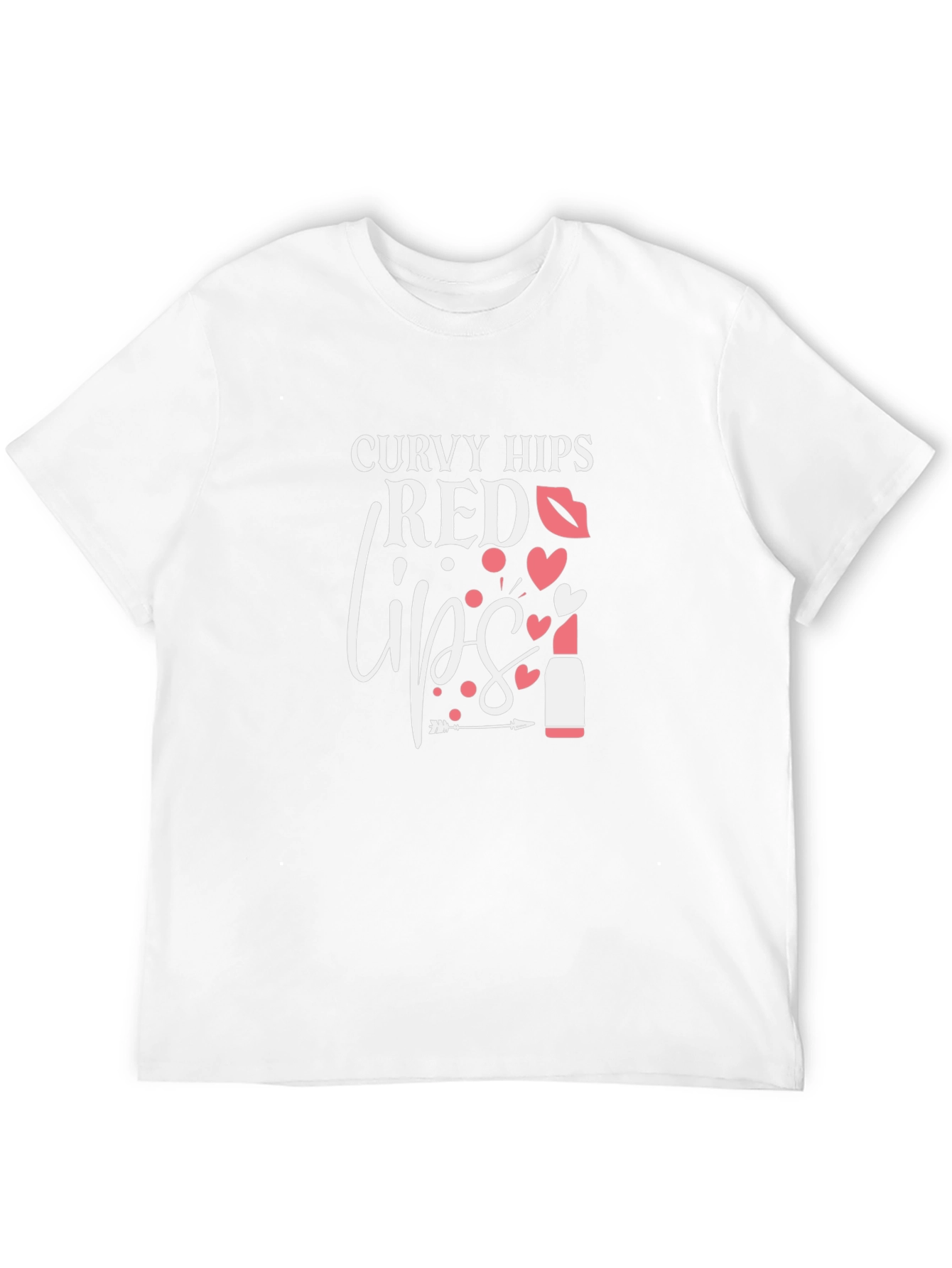 Curvy Hips Red Lips Graphic Tee