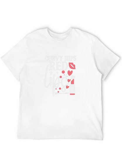 Curvy Hips Red Lips Graphic Tee