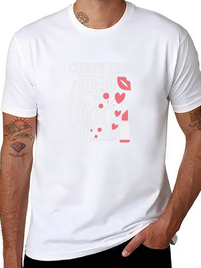 Curvy Hips Red Lips Graphic Tee