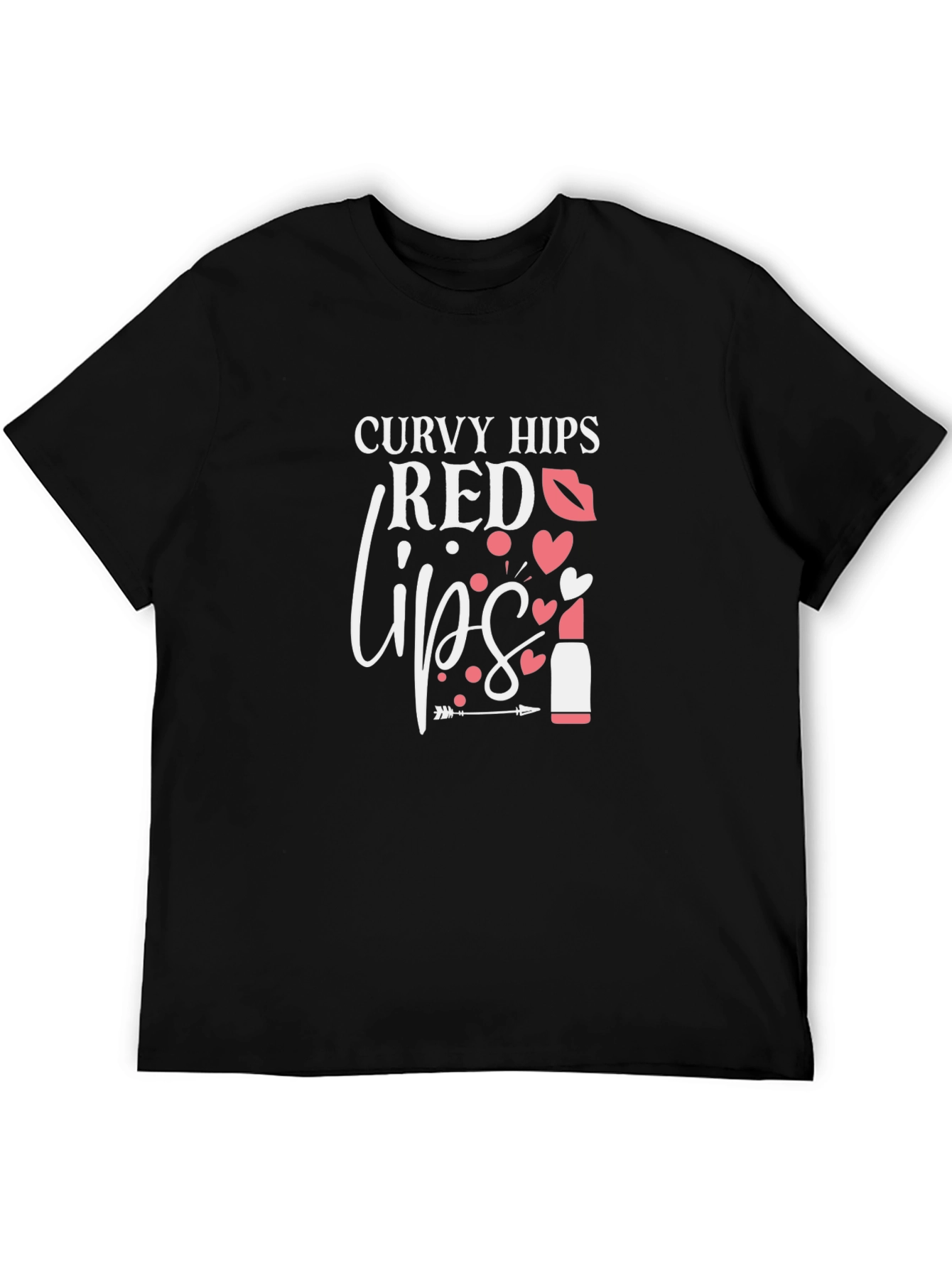 Curvy Hips Red Lips Graphic Tee