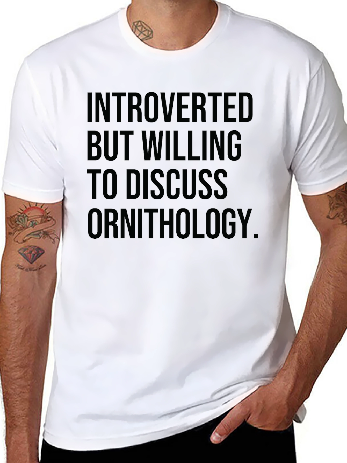 Introverted Ornithology T-Shirt - Black