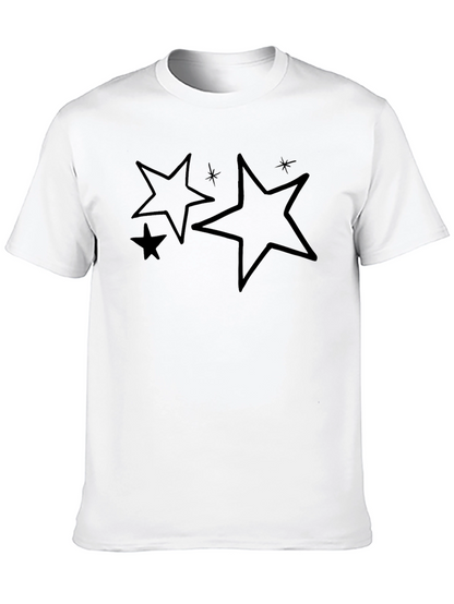 Star Graphic Black T-Shirt Casual Style