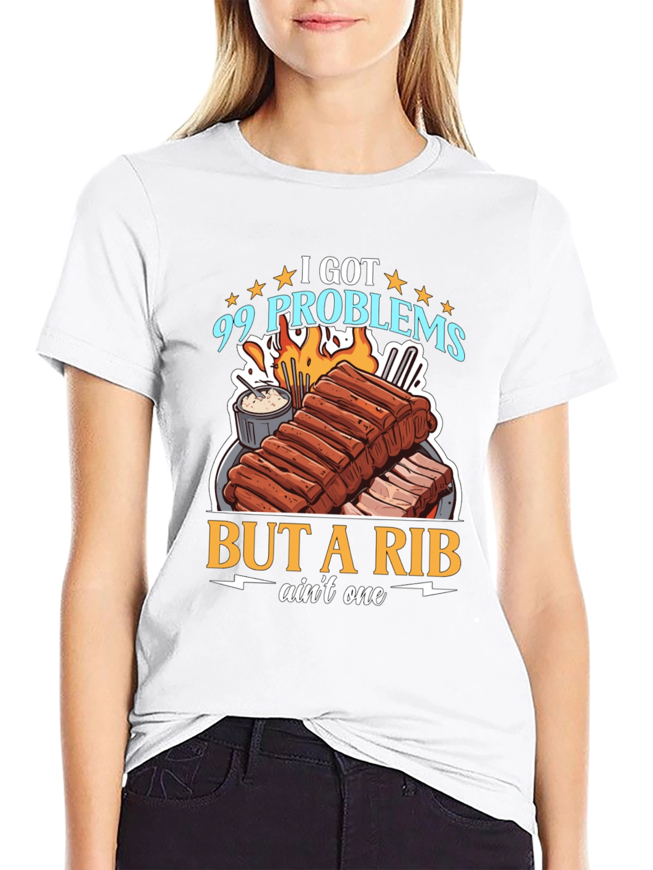 99 Problems But a Rib Aint One T-Shirt