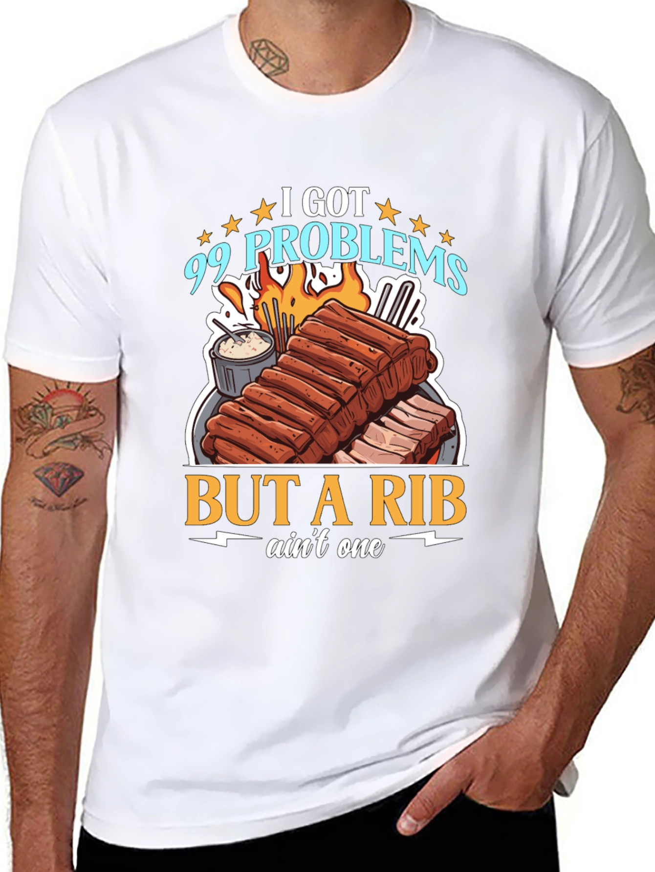 99 Problems But a Rib Aint One T-Shirt