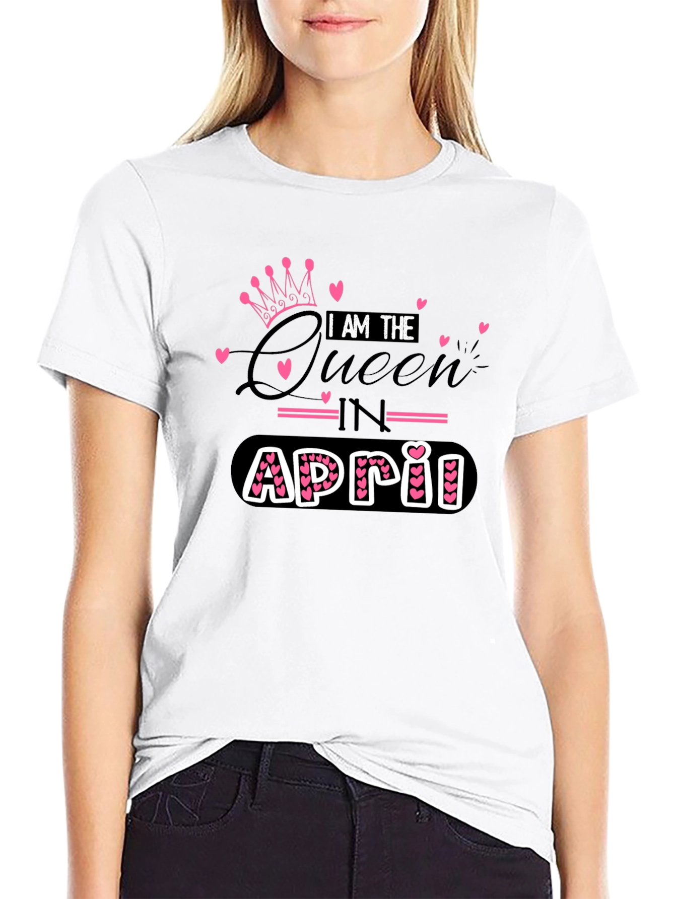 April Queen Black T-Shirt