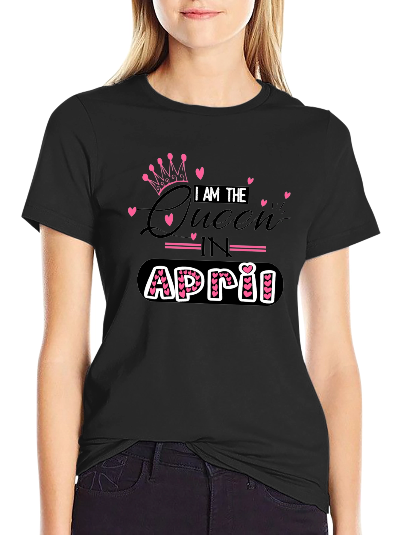 April Queen Black T-Shirt