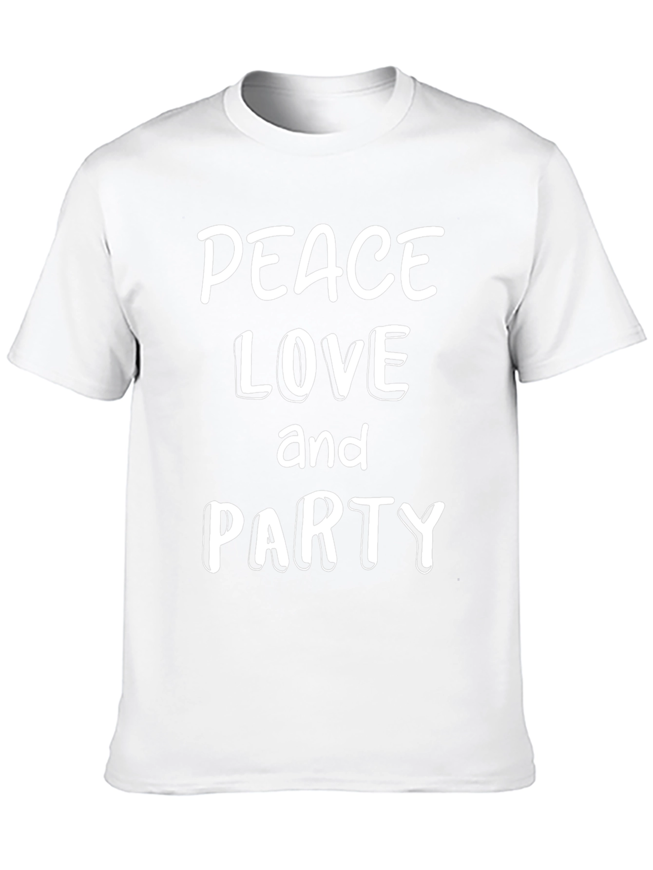 Peace Love and Party Graphic T-Shirt