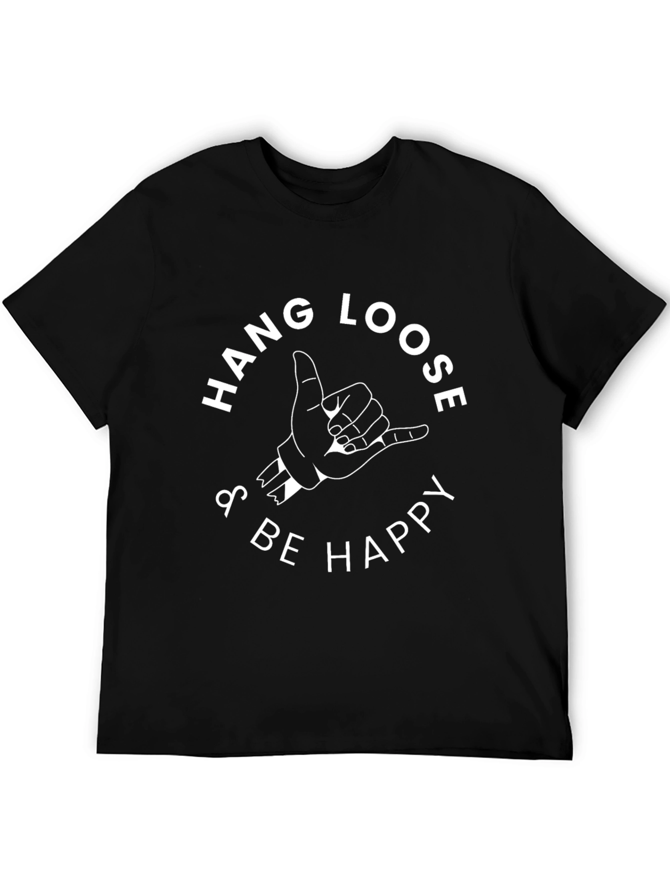 Hang Loose T-Shirt - Black Casual Tee