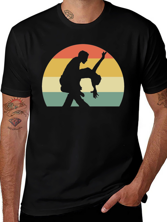 Vintage Style Dancing Couple Graphic T-Shirt
