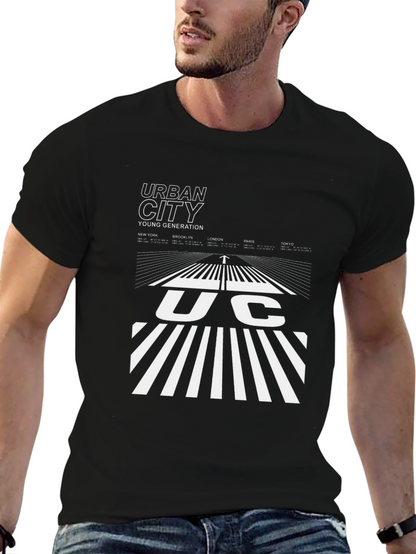 Urban City Graphic Tee - Black Cotton Blend