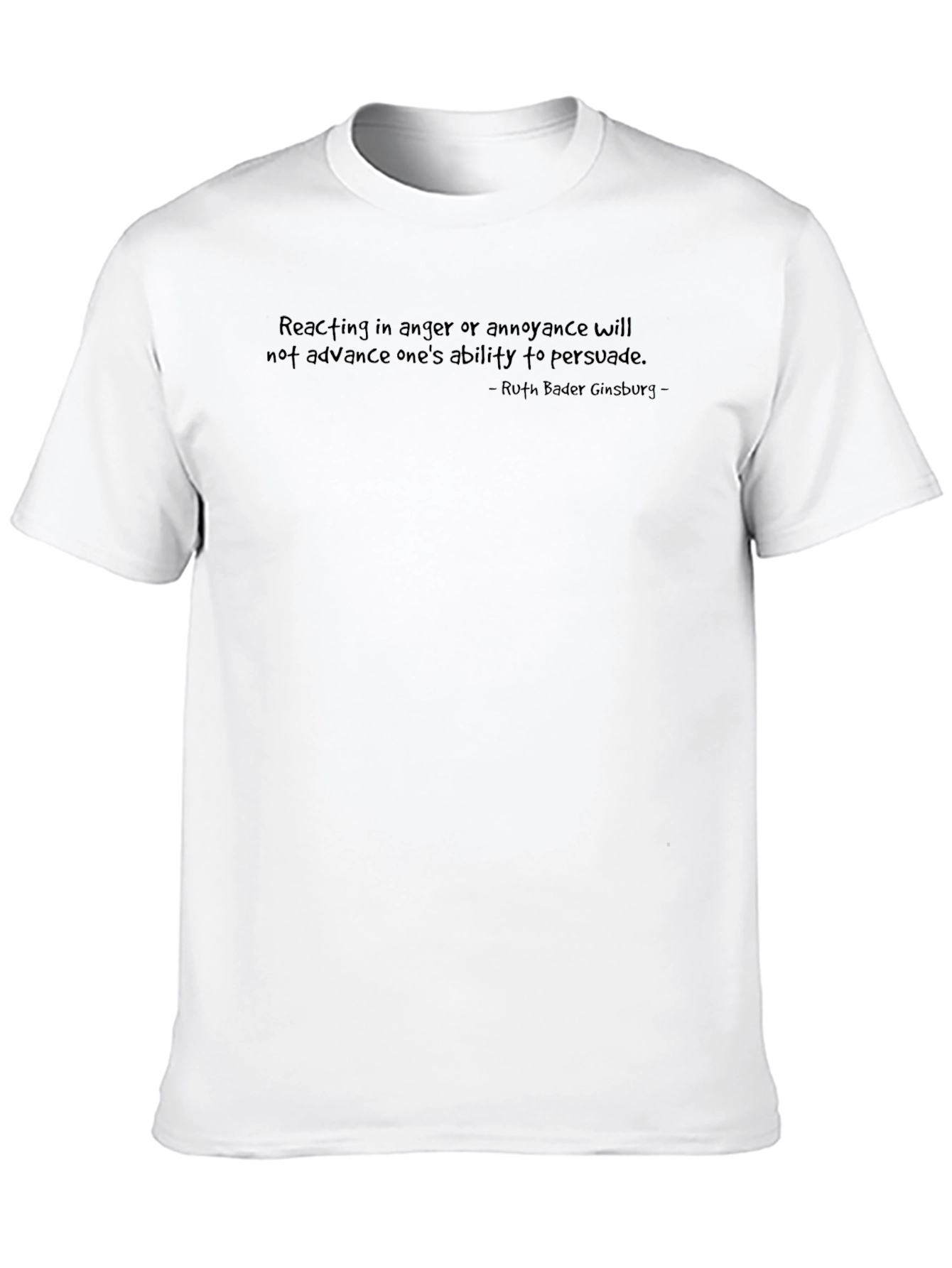 RBG Quote T-Shirt - Reacting in Anger