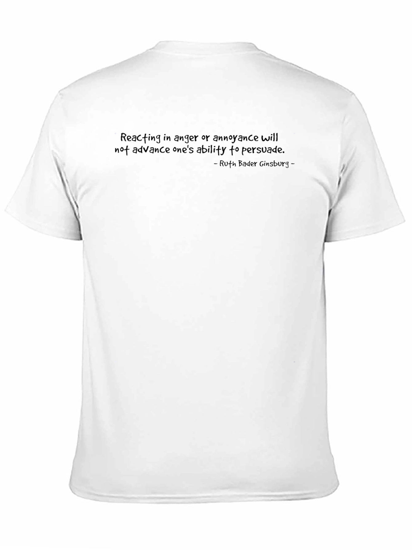 RBG Quote T-Shirt - Reacting in Anger