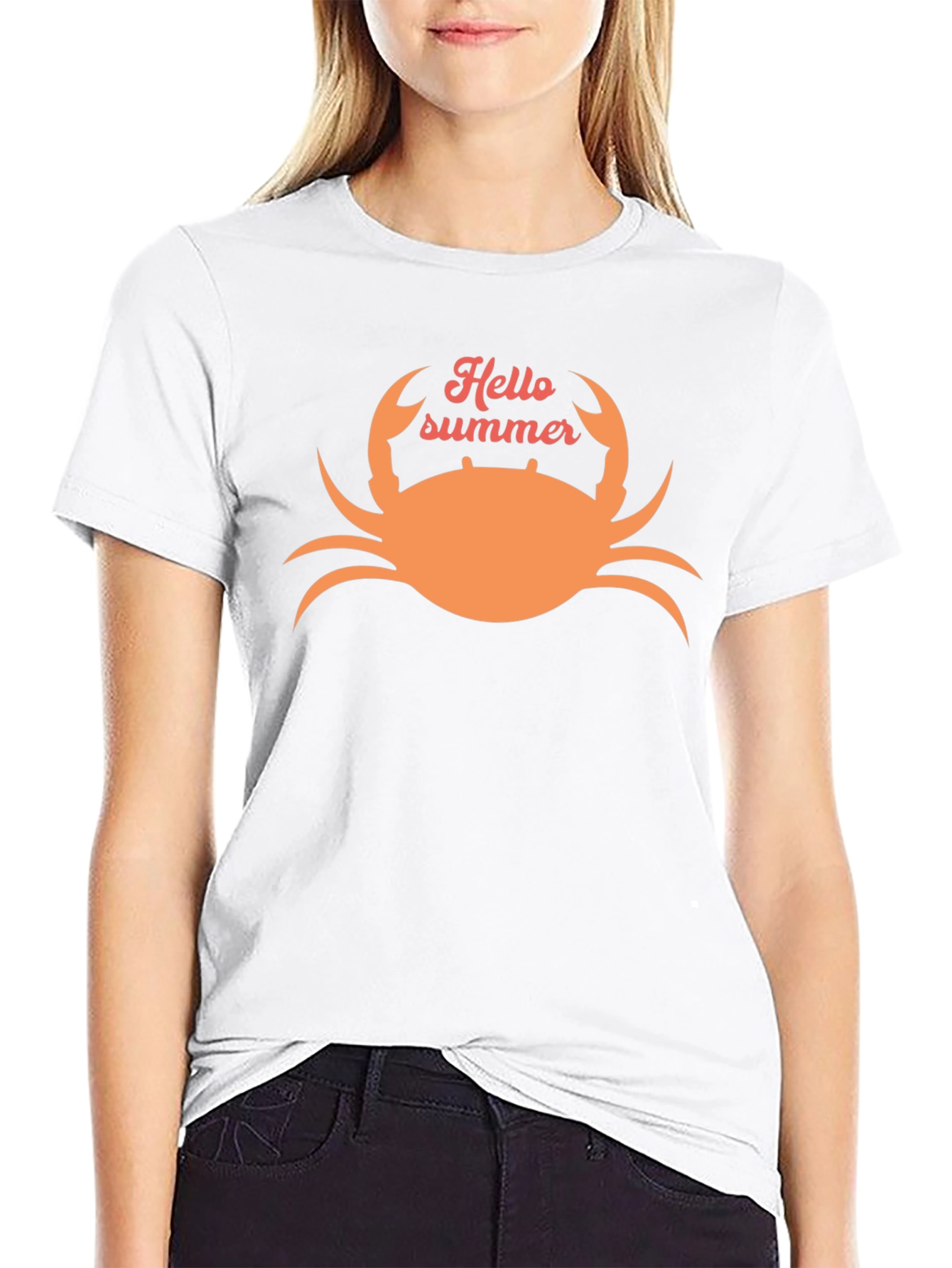 Hello Summer Crab Graphic Tee
