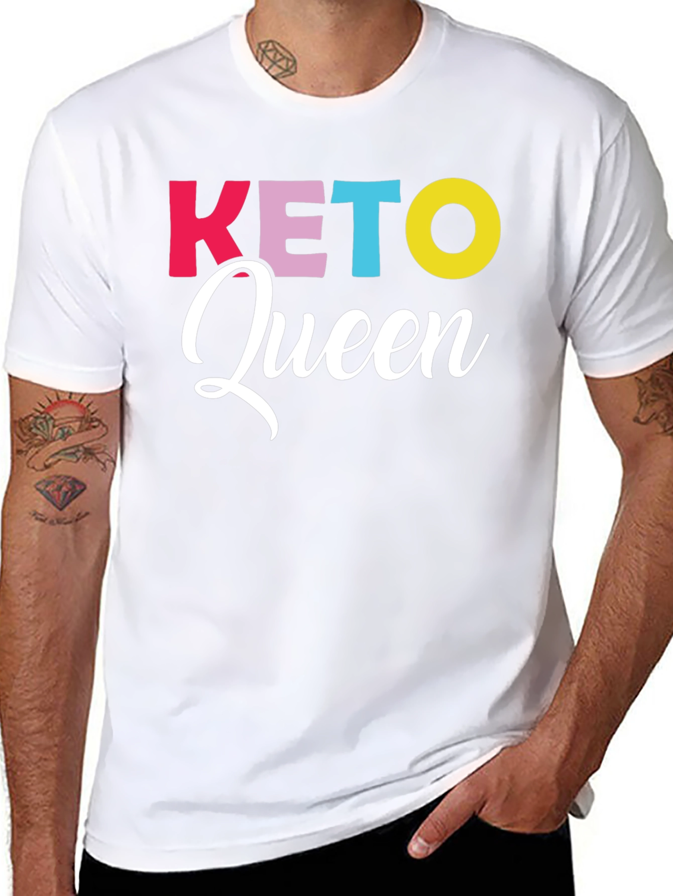 Keto Queen Graphic Tee - Trendy Diet Lifestyle Shirt